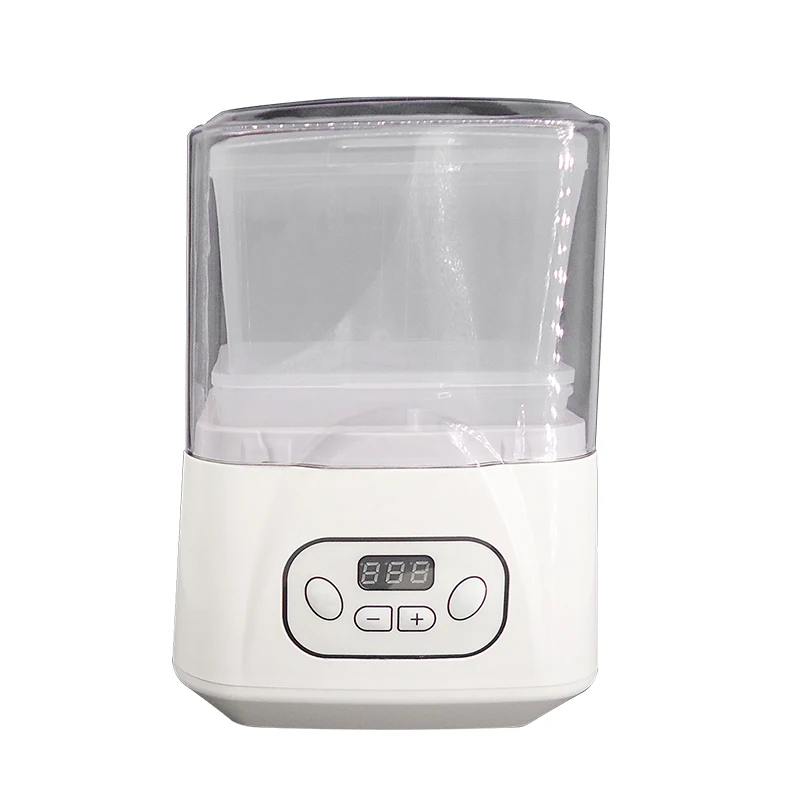 Прекрасный Электрический Йогуртница 1-литровый пластиковый вкладыш регулируемая температура и время бытовая автоматическая машина для производства йогурта