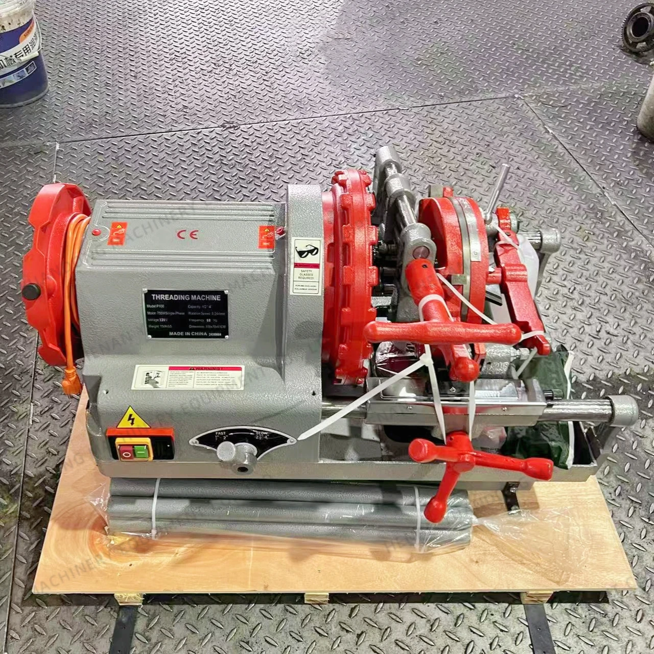 120/220/380 В машина для резьбы труб с 4 аутригерами BSTP/NPT Threader оборудование