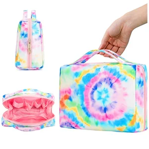 NEW Rainbow Tie Dye Makeup Bag Travel Toiletry Bag Waterproof Organizer Cosmetic Bag Makeup Pouch for Women Lady