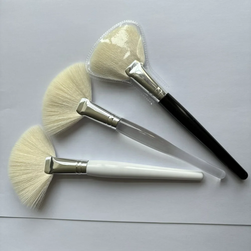 Maquillaje Brocha Abanico Gruesa Pincel De Abanico De Pelo De