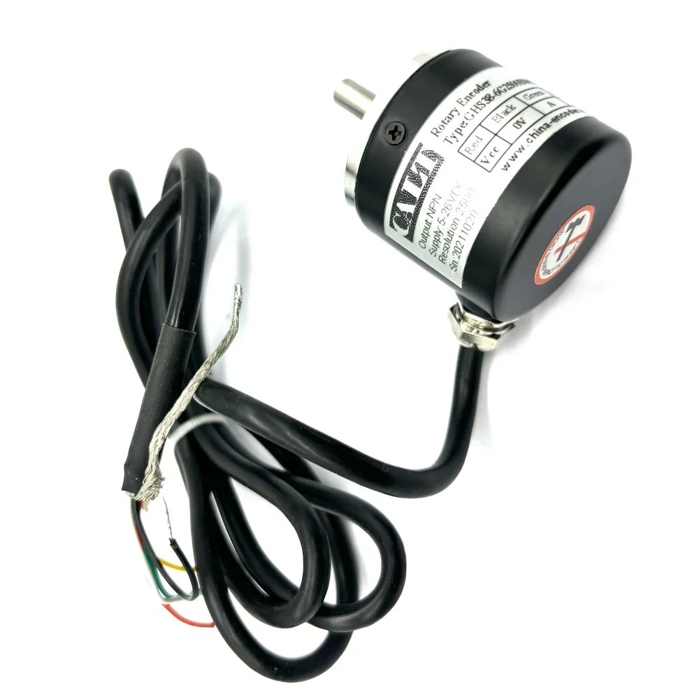 38mm outer size optical solid shaft incremental rotary encoder CALT GHS38