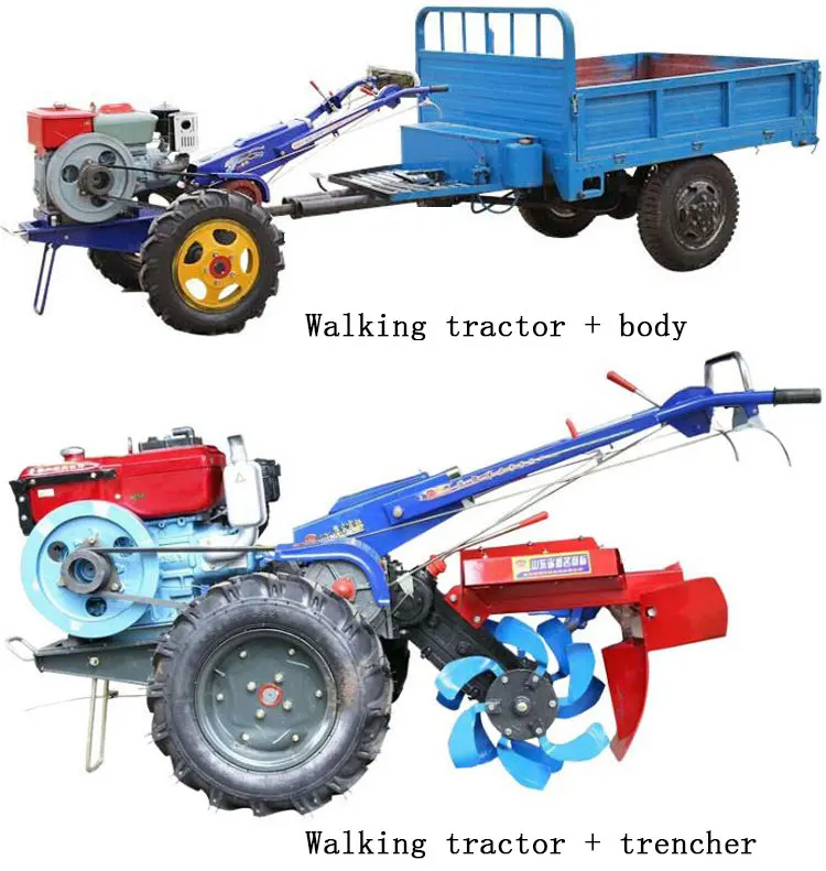 Mini Walking Tractor Grass Cutter1222hp Walk Behind Tractors Good