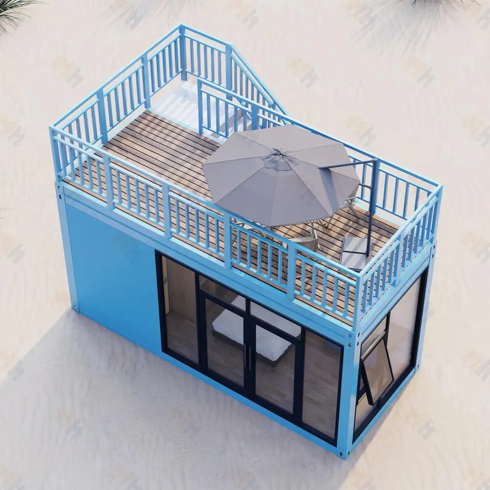 Mh Blue Container House Prefabricated Homes Ready Made Prefab House