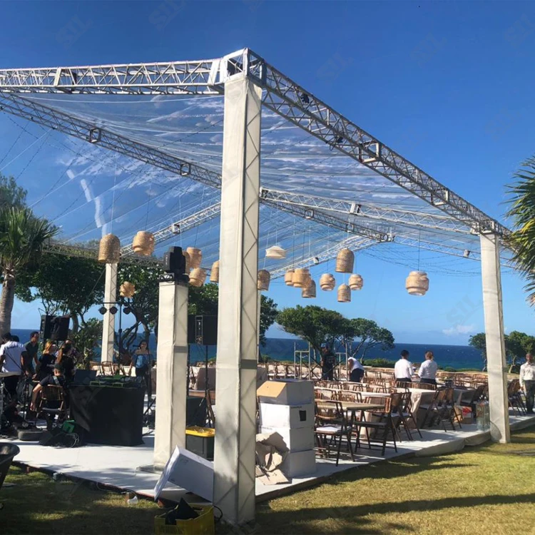 Outdoor Event Simple Large Spire Canopy Alloy Stage Tent Truss Roof Design Manufacturer Aluminum Arch Metal Comercial Truss Tent