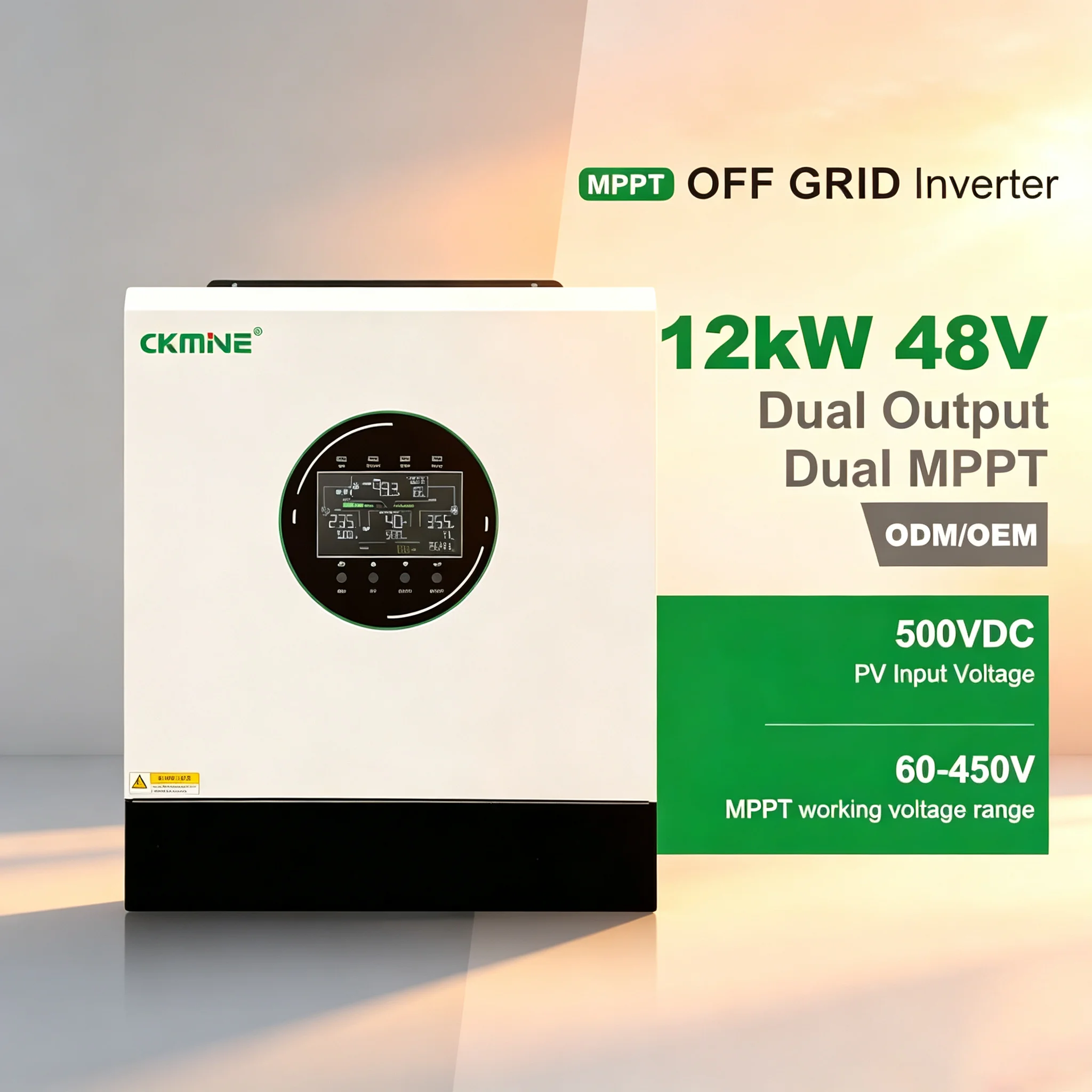 Maximale Rendite: CKMINE 12-kW-Hybrid-Wechselrichter mit Solar-Eingang, arbeitet auch ohne Batterie; Wirkungsgrad bis zu 99,5 %; zwei MPPT-Eingänge; zwei Wechselstromausgänge; Großhandel direkt ab Fabrik