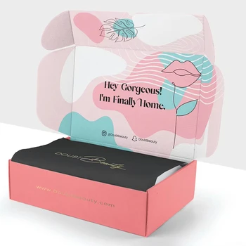 Hot Selling Custom Print Boxes with Brand Logo Kraft Paper UV Advantage Colored Corrugated Sponge Liner  Shipping Boxes