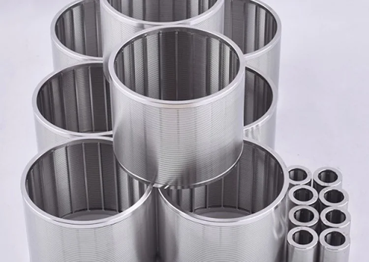 product-750-533 Customized wedge wire water filter well screen pipe Fecal sludge dehydrator screen bucket solid liquid separator screen