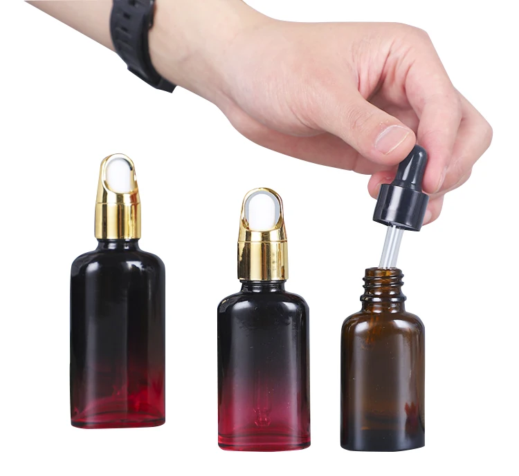 UV Matte Purple Boston Round Dropper Bottles 0.5Oz 1Oz 2Oz 4Oz