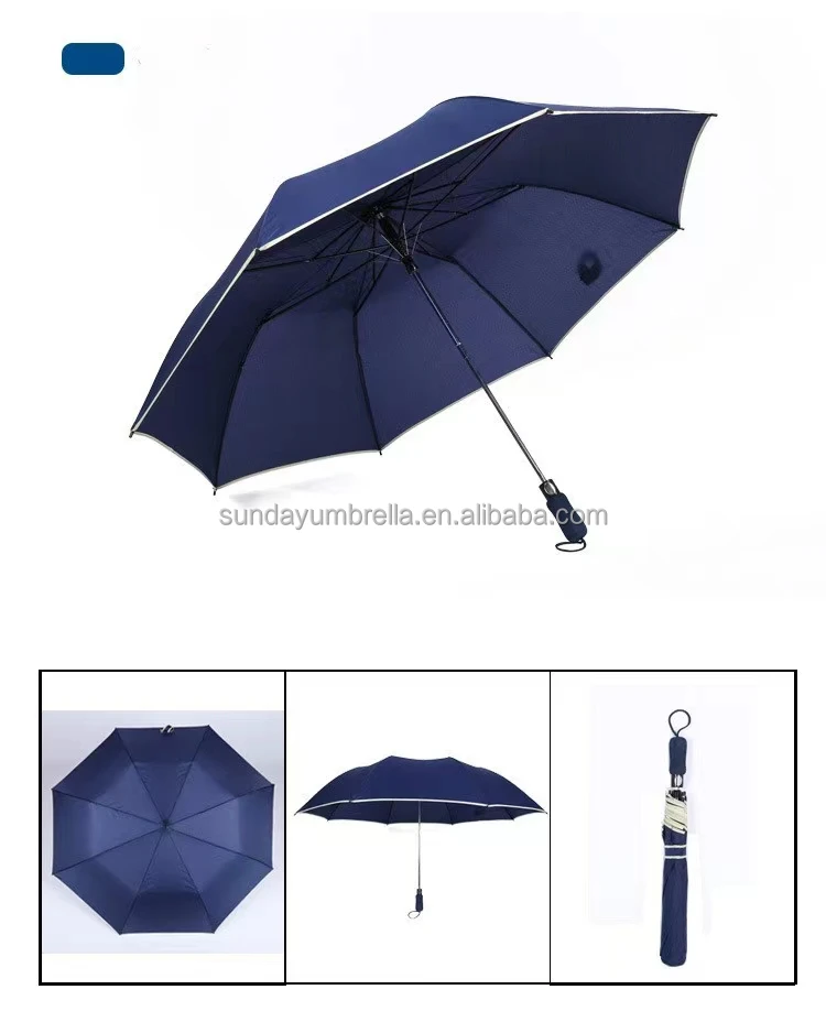 Sunday Automatic Open Golf Umbrella Extra Large Oversize Double Canopy