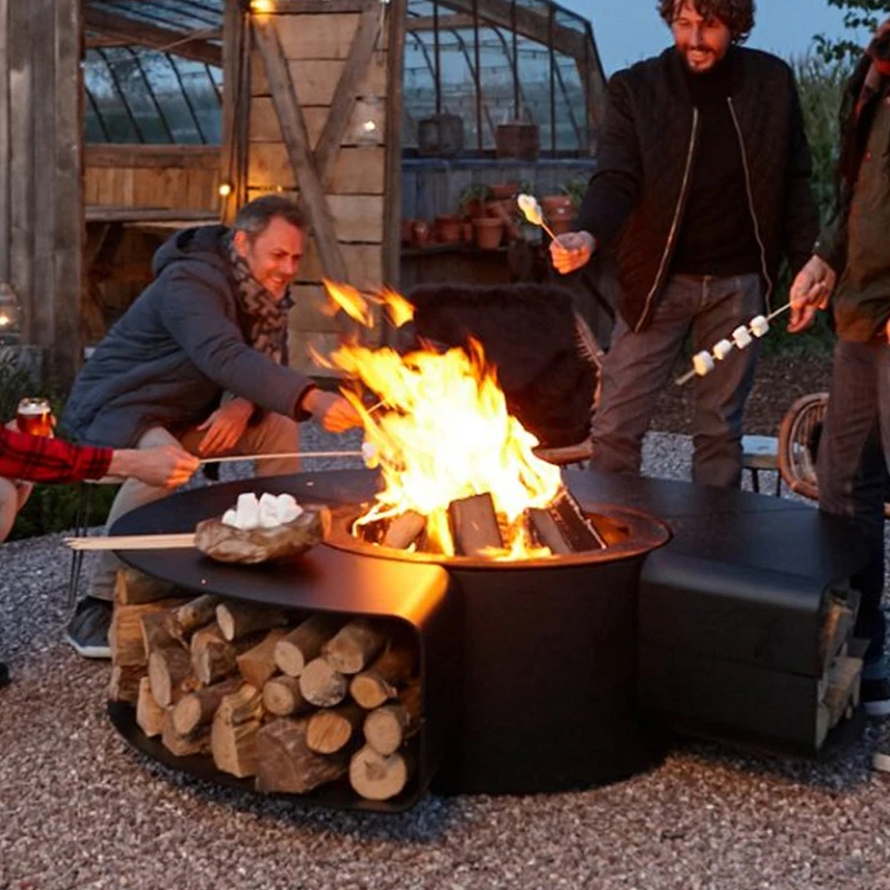 Manufacturers Custom Outdoor Corten Garden Decorative Steel Firepit