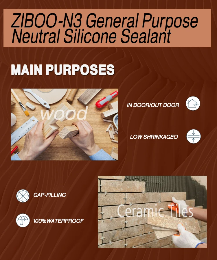 300ml High Performance Water Resistant Silicone Sealant Marble Glue