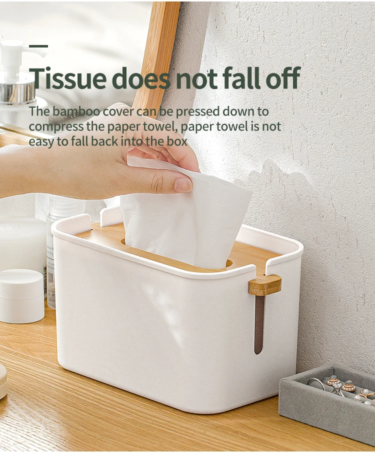 Wholesale Plastic Tissue Paper Box Holder Cover With Bamboo Cover Buy Tissues Box,Tissue Box