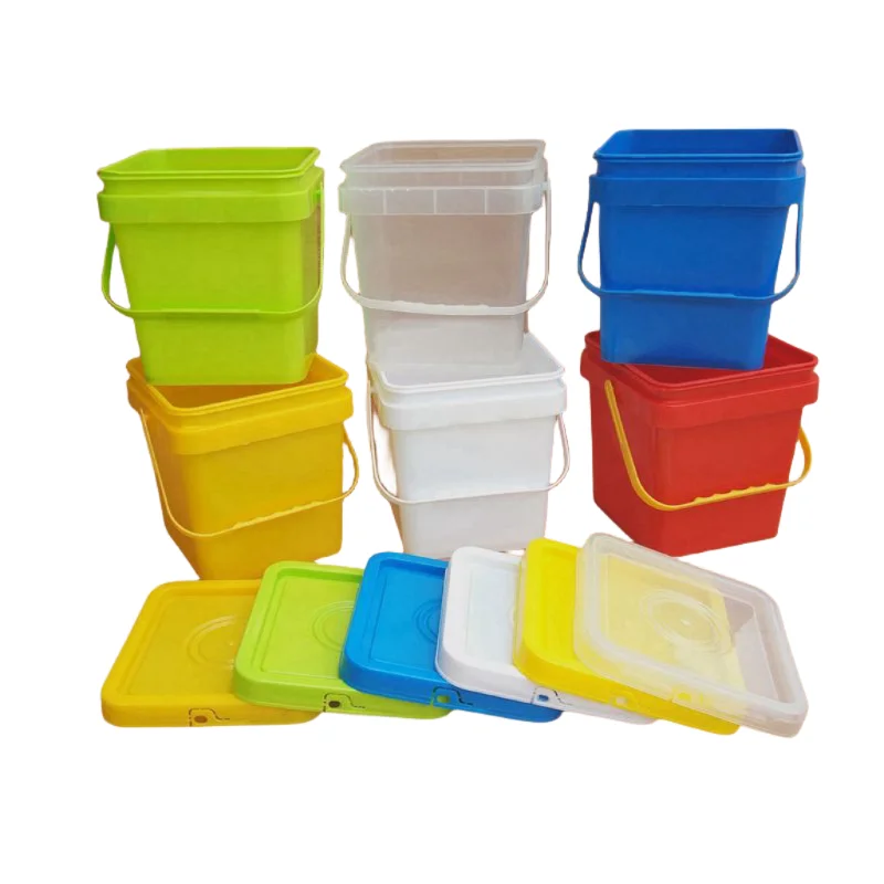 Wholesale Square Colour Bucket 1l25l Square Plastic Buckets With