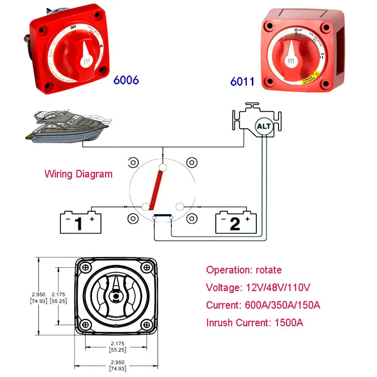 48v Panel Mount On-off Power Switch For Battery - Buy Battery On-off ...