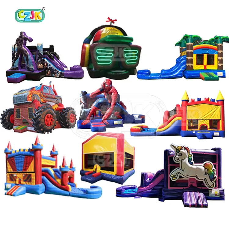 moonwalk jumper bouncy jump castle inflatable bouncer commercial bounce house for kid party combo with water slide big pvc moon