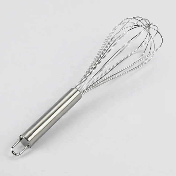 2 Pcs Whisk Stainless Steel Kitchen Balloon Wire Egg Beater Tool AB12 