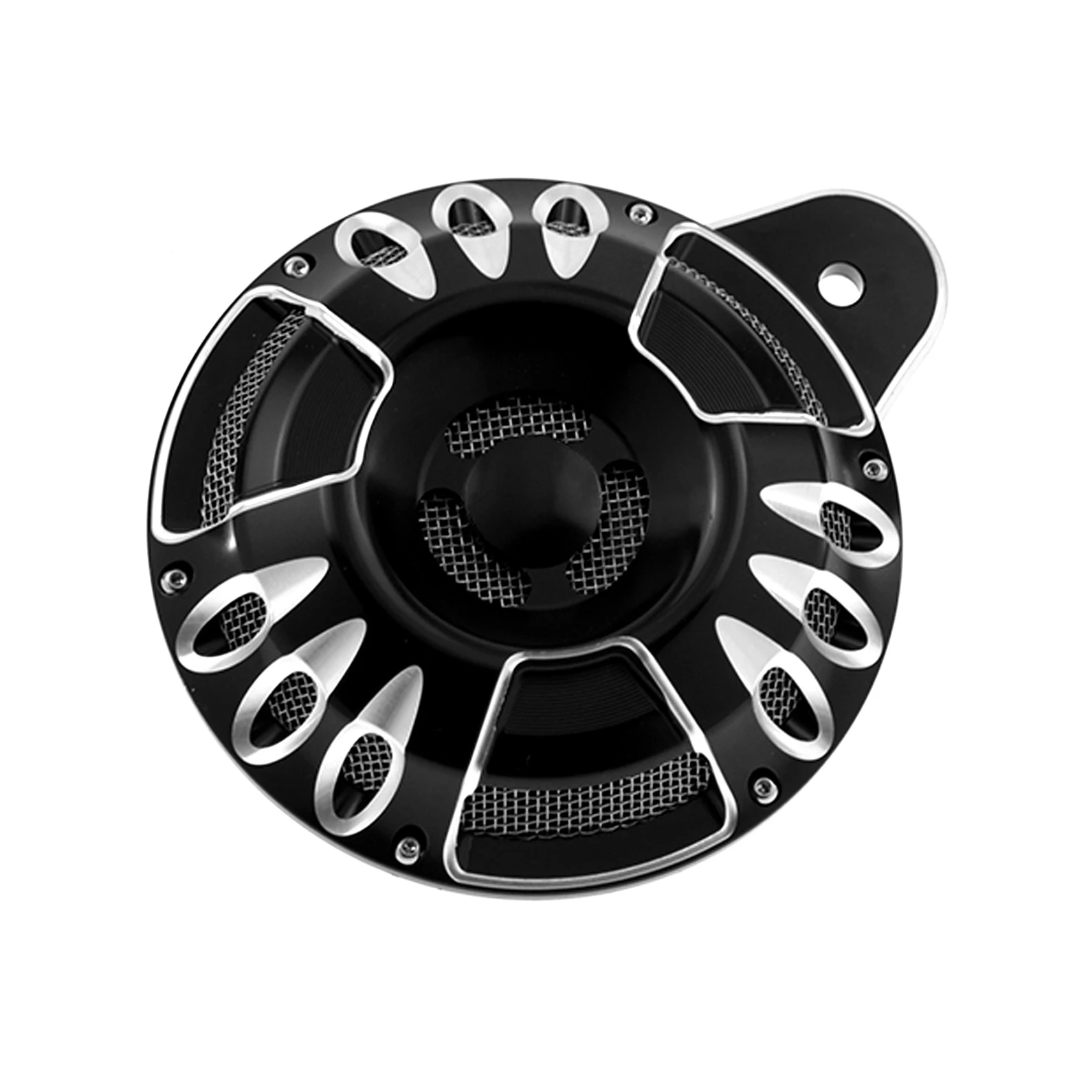 Motorcycle Black Horn Cover Billet Aluminum For Harley Touring Big Twin