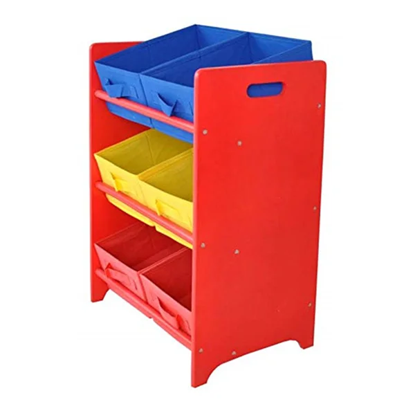 childrens storage unit with canvas drawers