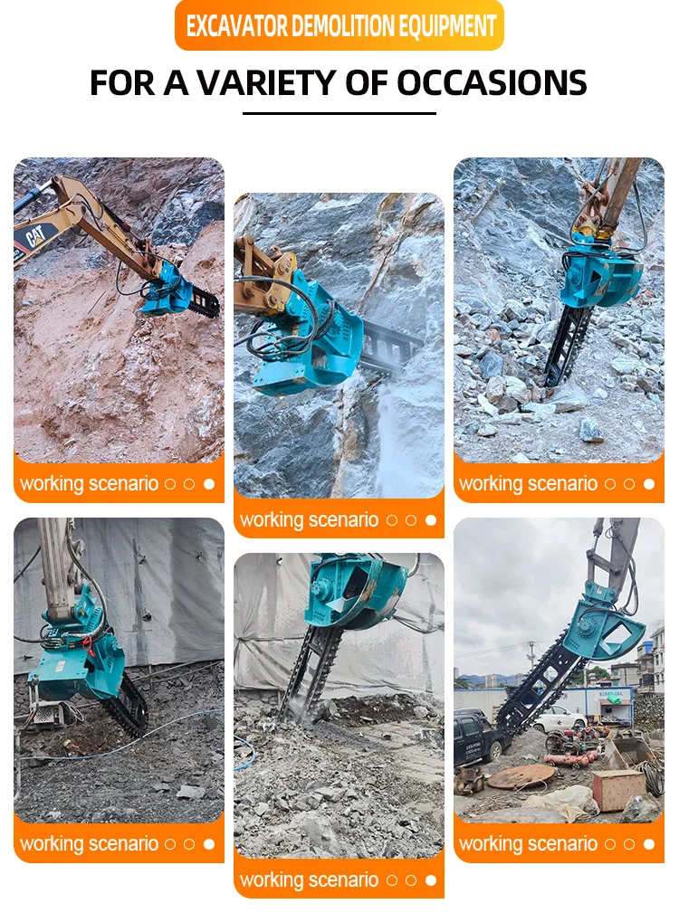 Excavator Mounted Trencher For Civil Engineering Yetr4 For 1017 Ton