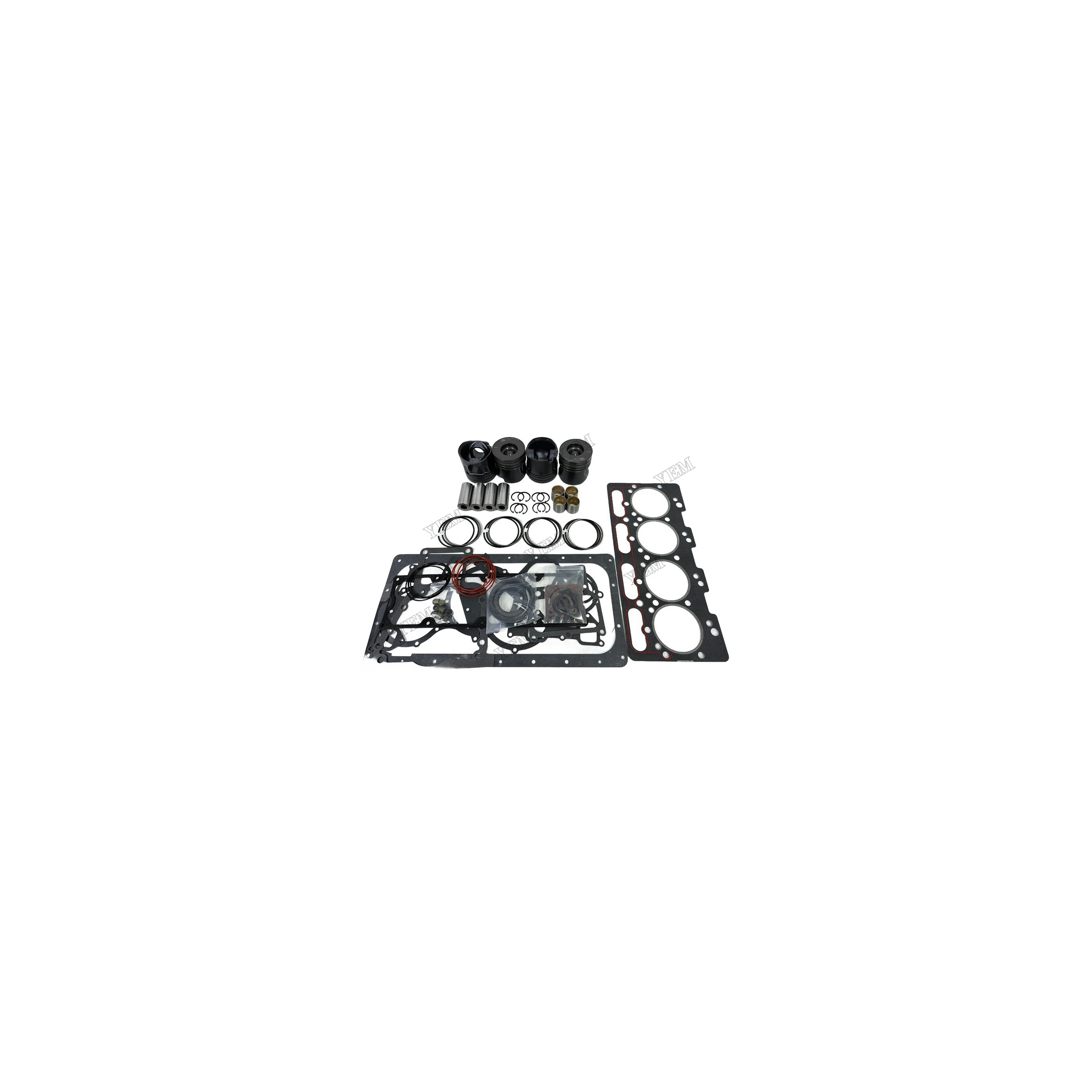 YC4D130 Engine Rebuild Kit With Cylinder Gaskets Set Piston Rings Fits for Yuchai Industrial Engine Parts