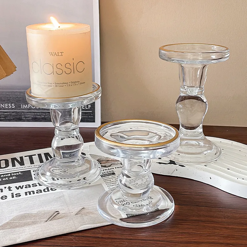 product simplify european crystal glass candle holder for candlestick candlestick holders wedding home decoration table candle holders-6