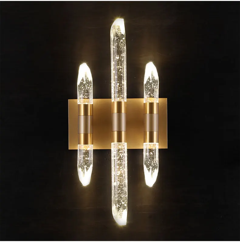 Meerosee Bubble Crystal Wall Mount Lamp Shades Wall Lamp Bedside Wall Light Modern Light Fixtures Hotel Sconce MD86805