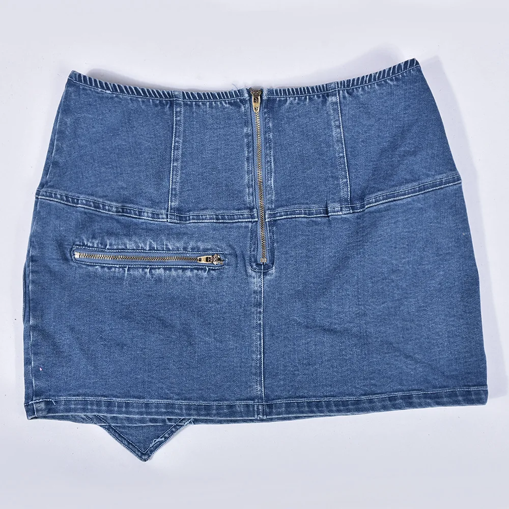 Hot Selling Spring Summer Women Denim Skirts Ladies Zipper Slim Fit ...
