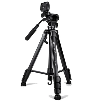 YUNTENG VCT-80 VCT-80RM Professional Telescopic Tripod With Damping Head Carrying Bag for SLR Camera Phone Video Holder detail image