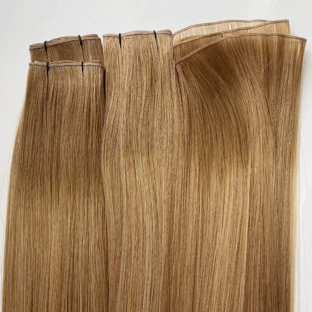 For Genius Weft Hair Extension Customizable Thin European Virgin Hair Environmentally Friendly Custom Application Reducing Waste