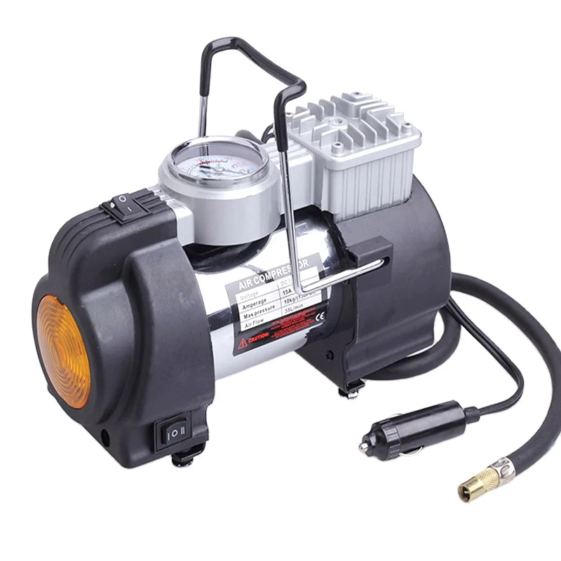 Portable Mini Air Compressor with Light and accessories 