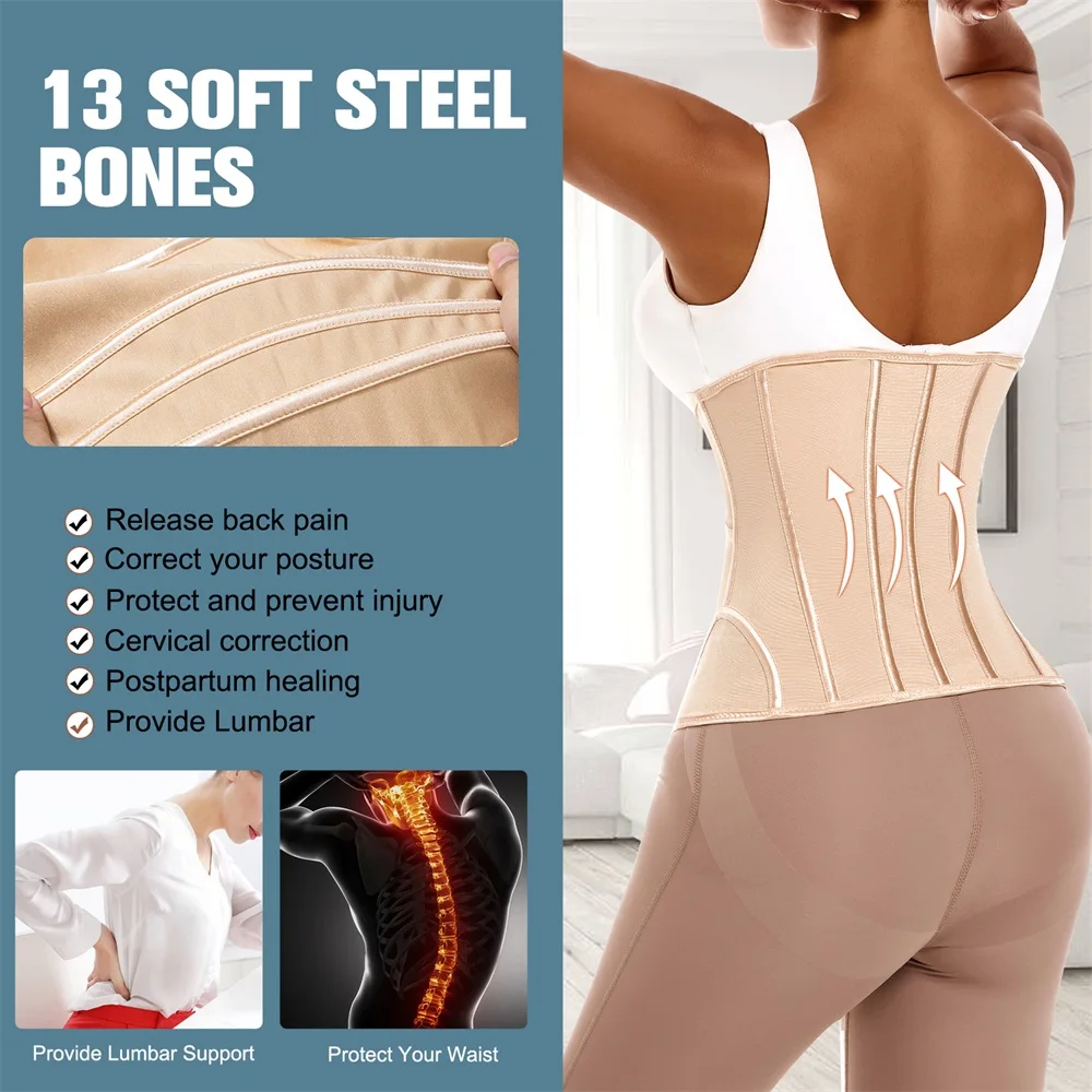 Custom Wrap Coset Waist Shaper Trainer Belt Women Body Waist Cinchers Lady Firm Tummy Control Shapewear for Women manufacture