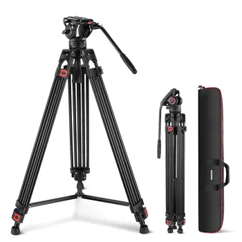 NEEWER 74" Pro Video Tripod Heavy Duty Camera Tripod With Telescopic Handle Scaled Base