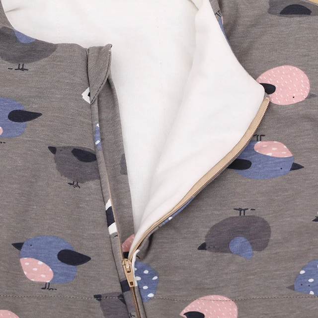 Заводская цена 100% хлопок унисекс новорожденный пеленать зима теплая маленькая птица Дети сна мешок Детские спальные мешки для детей