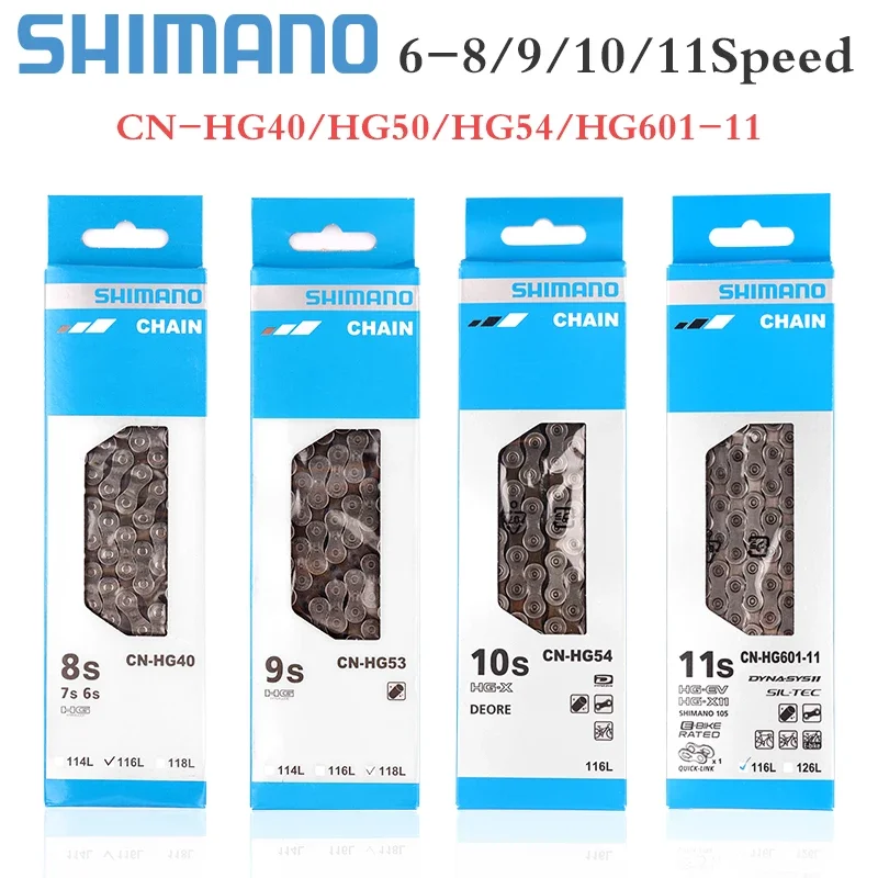 Цепь велосипедная SHIMANO HG601 HG701 HG901, цепь для горного велосипеда на 116L с волшебной пряжкой, Шоссейная цепь для горного велосипеда, 11 скоростей