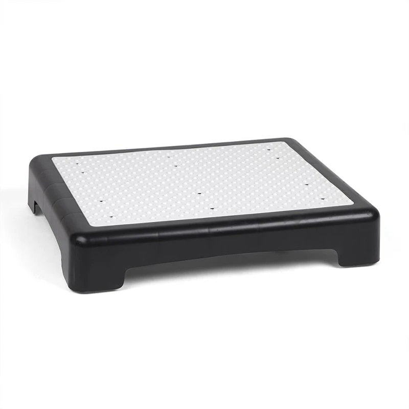 Стул для пожилых людей для дома и улицы, пластиковый стул для пожилых людей, нескользящая половинчатая платформа, 16x20x3,5 дюймов, черный