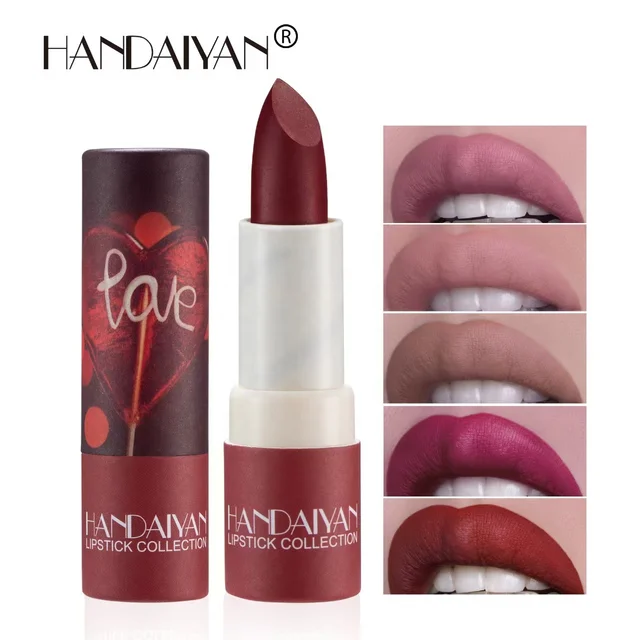 HANDAIYAN 8 colors silky matte lipstick long lasting lip gloss for daily life