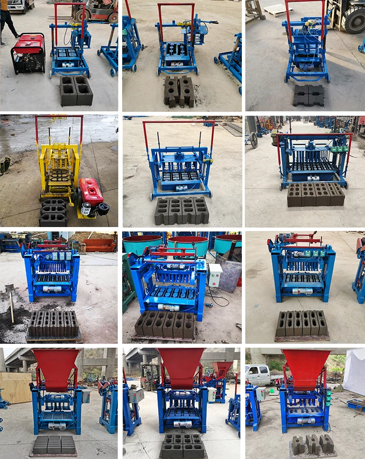 Block Making Machine Semi Automatic Hollow Hallow Concrete Cement Brick Make Machinery