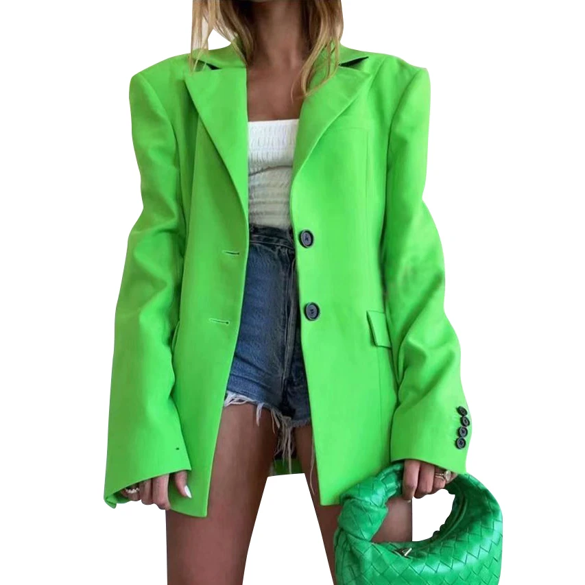 Chaqueta De Gran Tamaño Para Mujer,Blazer Informal De Diseñador De  Lujo,Color Verde,Otoño E Invierno,2021 - Buy Diseñador,Chaqueta De Las  Mujeres,Chaqueta Product on Alibaba.com