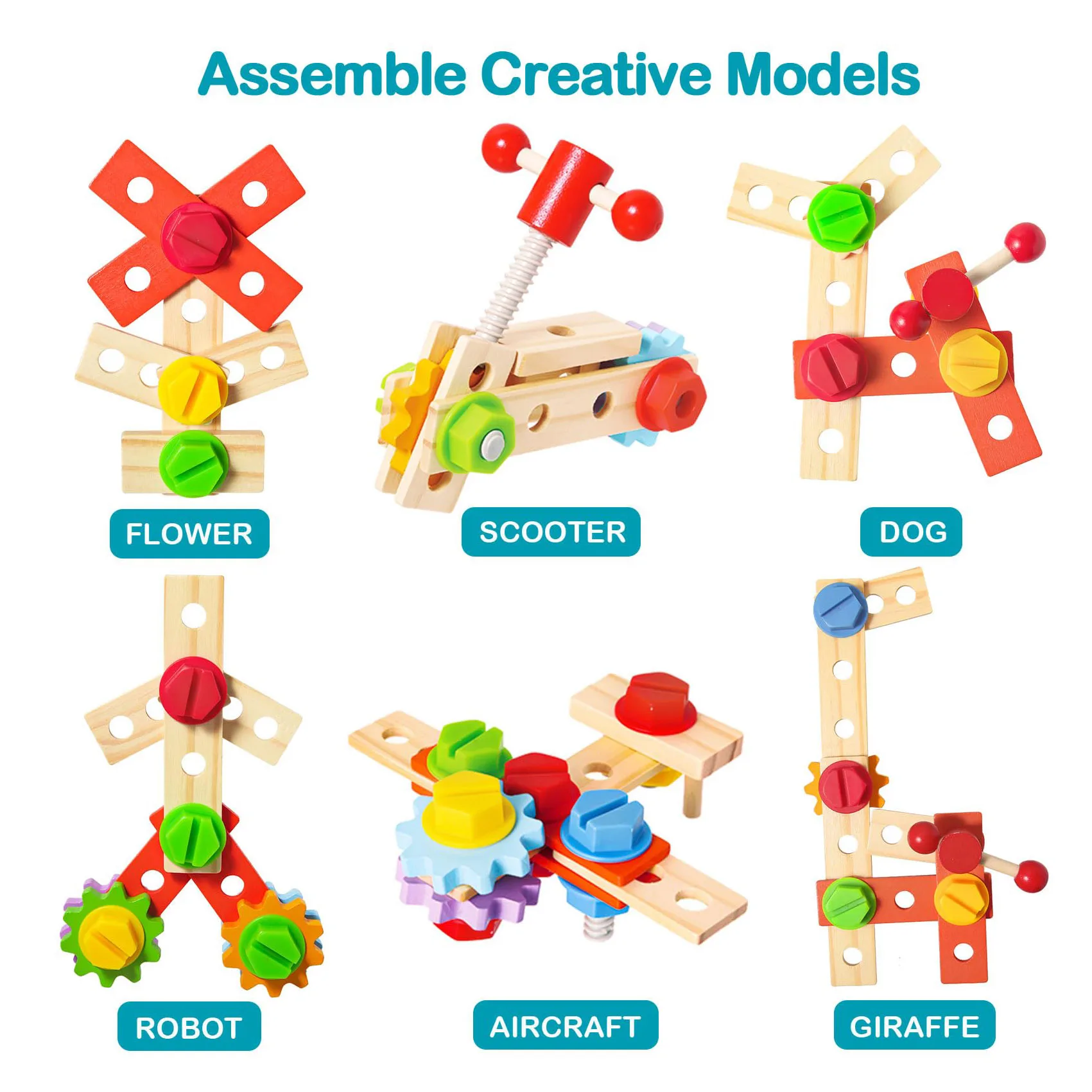 Набор деревянных инструментов для малышей