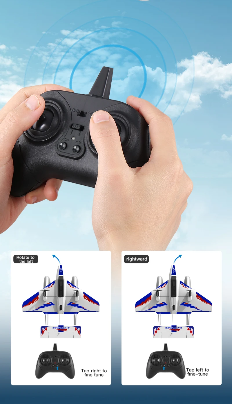 HOSHI KFPLAN KF701 2.4G Remote Control RC Airplane Amphibious Radio Control Glider Fixed Wing EPP Material Outdoor Toys for Kids