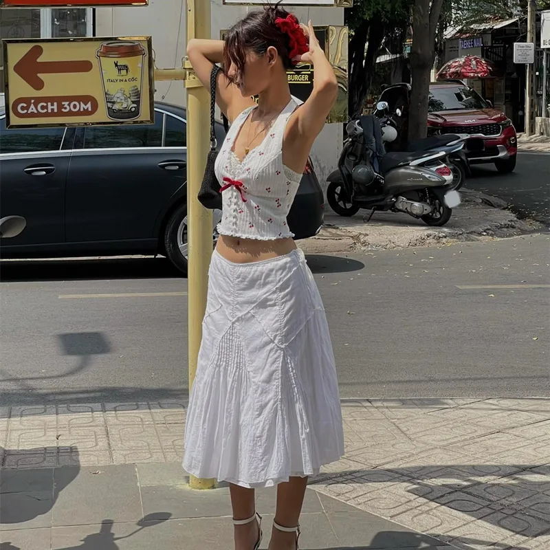 Y2K T-shirt à Manches Longues En Dentelle Pour Femme - Haut En