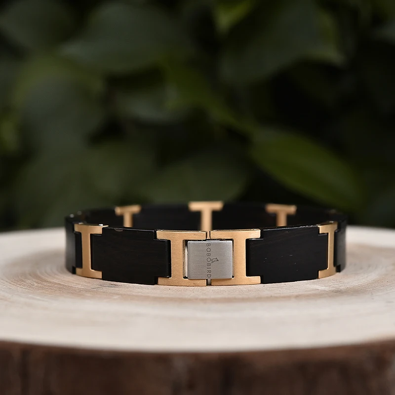 Unisex Bobo Bird Wood Bracelet for Men Women Chinese Factory's Hot Sale Item Stainless Steel Watch Wood Bracelet Gifts Parties