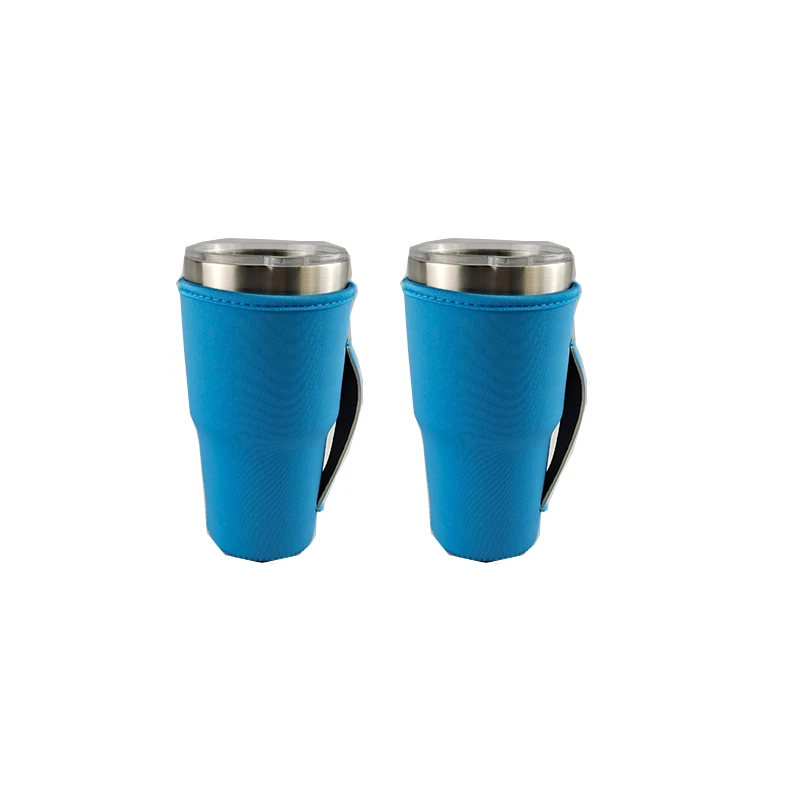 Wholesale Price Rts 30 Oz Tumbler Holders Neoprene Solid Color Tumbler Sleeve Holder With Strap