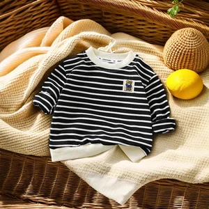 Autumn New  Children's Hoodie Versatile Stylish Striped Jacket for Boys and Girls Baby Children's Clothing