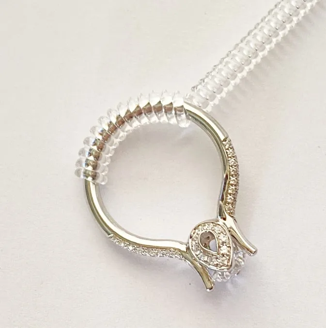 Силиконовый регулирующий Размер кольца для свободных колец Невидимый Прозрачный