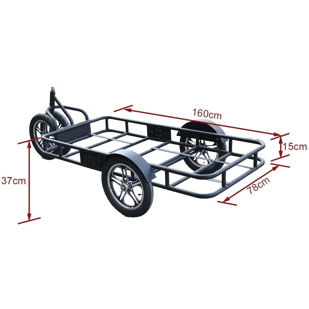 16' Wheels-quick Release Steel Large Cargo Small Bicycle Bike Motorcycle Camper Cargo & Utility Trailers