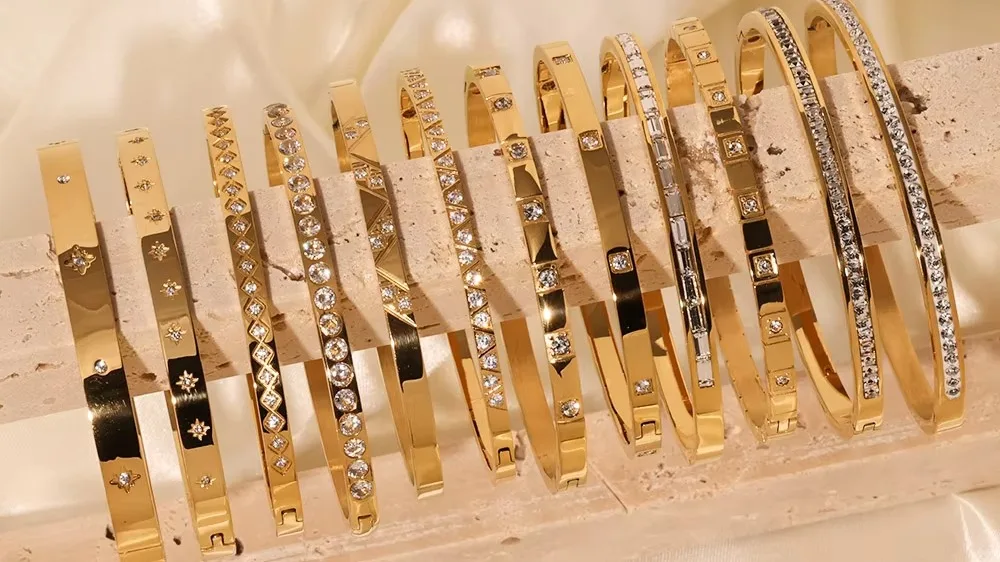 Bracciale Rigido Pretty Bangles con Zirconi