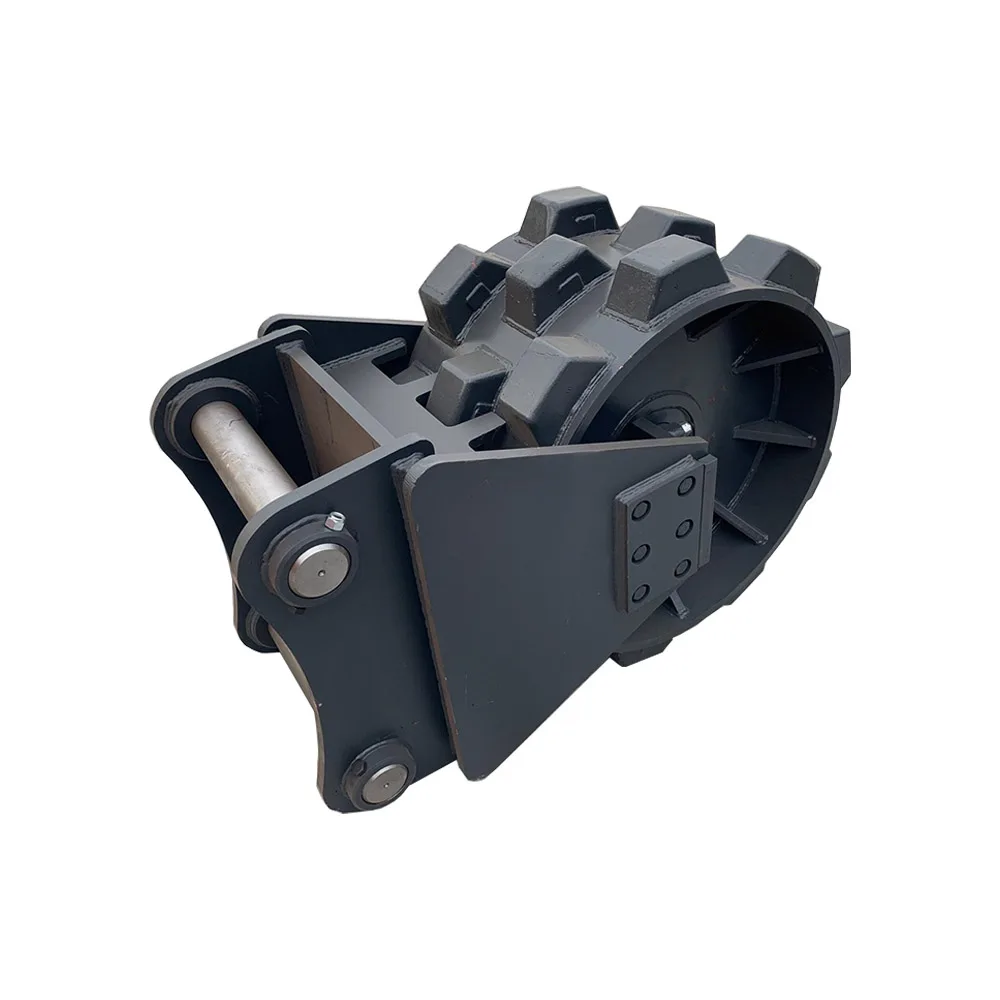 Reliable Quality Excavator Attachments Compactor Roller Soil Excavator Compaction Whee for Sale
