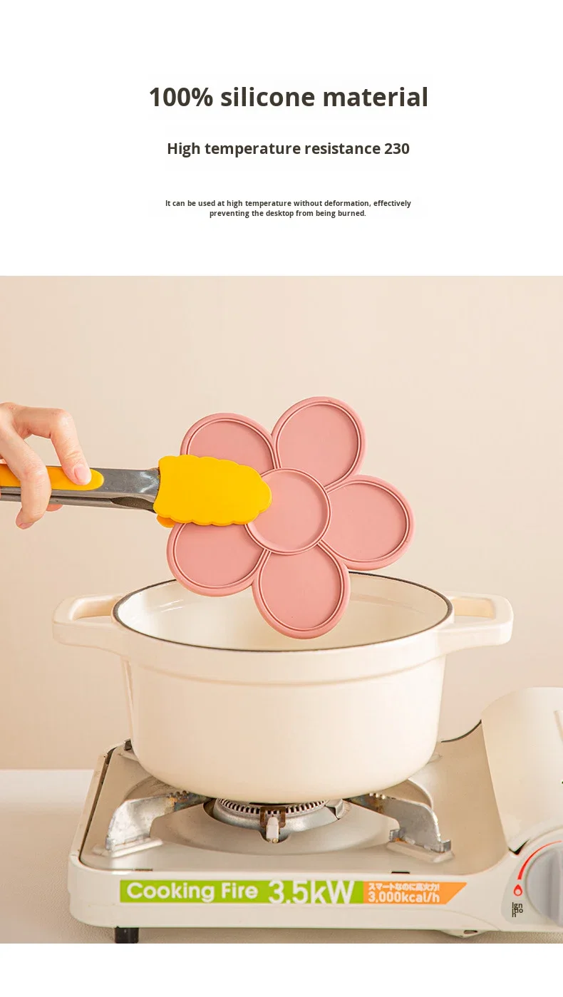 Modern Reusable Silicone Heat Resistant Anti-Scalding Placemat Coaster Bowl Plate Mat for Household Countertop Dining supplier