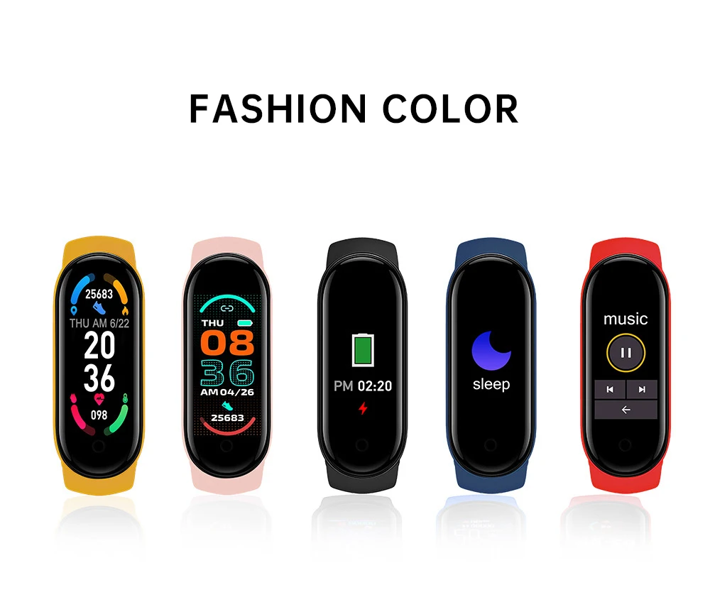 2022 Global Smartwatch M6 Bracelet Inteligente Fitness Band Sport Smart